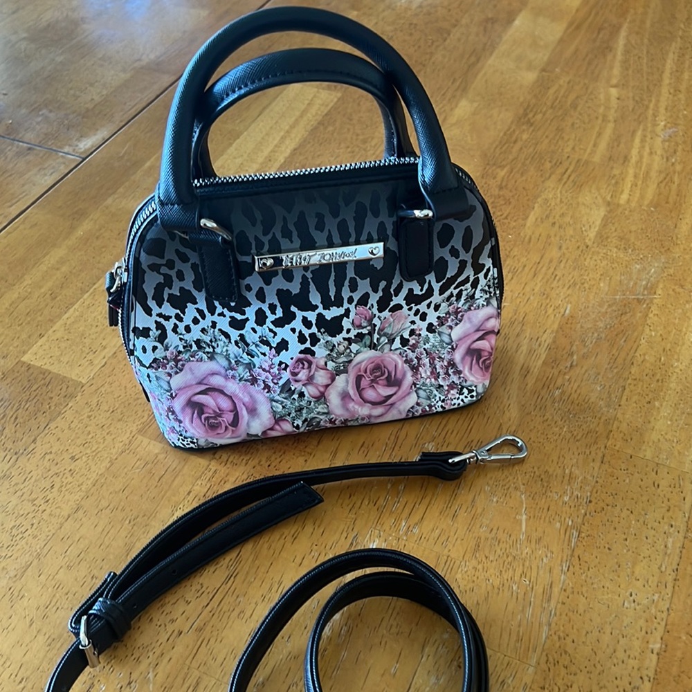 Cute Betsy Johnson bag with detachable shoulder strap